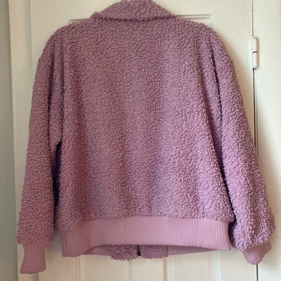 Universal Thread Sherpa Bomber Jacket- Oversized- Size Medium- Purple - Picture 6 of 8